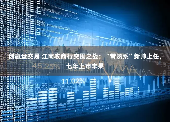 创赢盘交易 江南农商行突围之战：“常熟系”新帅上任，七年上市未果